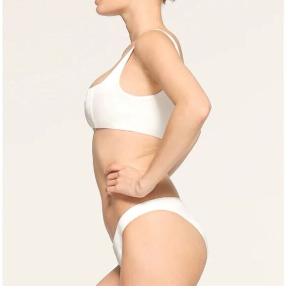 NEW SKIMS BRIDAL SILK LINGERIE CORSET size L SQUARE NECK TOP MARBLE - Picture 2 of 12